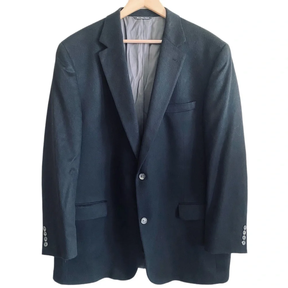 BLACK BROWN 1826 LORD & TAYLOR 100% Cashmere Black Men’s Blazer Suit Jacket 48L